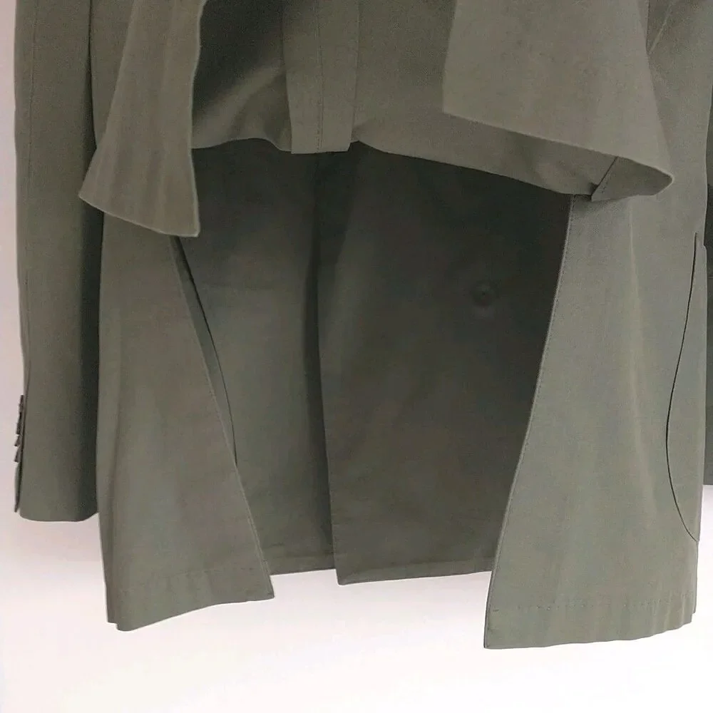 Suitsupply Havana Double Breasted Blazer Mens 44 Slim Green Egyptian Cotton